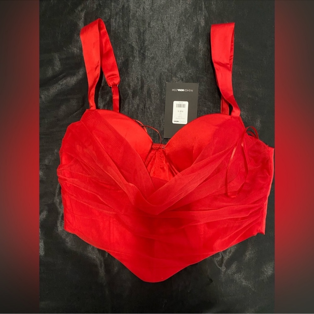 Iconic Ruched Corset - Red - Picture 3 of 6